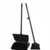 Plastic Dustpan with Broom (Colour Black) - Image 3