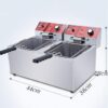 2000W Electric 4L Double Fryer (Code: FY62) - Image 2