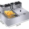 2500W Electric 8L Double Fryer (Code: FY82) - Image 3