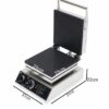 1800W Electric Square Waffle Cone Maker Machine - Image 2