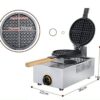 Round Gas Waffle Machine With Wooden Handle - Image 2