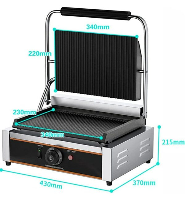 2200W 811E Electric Commercial Sandwich Griller - Image 7