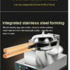 1415W 180-Degree Bubble Round Rotating Electric Waffle Maker Machine With Wooden Handle - Image 3