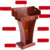Heavy Duty Wooden Podium with Drawers and Storage Provisions. - Image 3