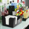 Heavy Duty Plastic Bar Caddy Organizer Compartment Holder with 6 Compartments - Image 5