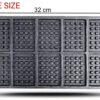 1700W Electric 10-Slot Rectangle Biscuit Waffle Machine - Image 4