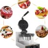 1200W Electric 180-Degree Rotating Round Waffle Machine - Image 5
