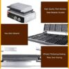 1700W Electric 10-Slot Rectangle Biscuit Waffle Machine - Image 6