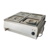 Electric 4 Compartments SS Bain Marie of 1/2 GN PAN Food Warmer Steamer With SS Lid  (GN Pan Length: 325mm, Breadth: 265mm and Depth: 150mm, Each GN Pan Capacity: 8.5L Approx)