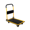 ABS Fibre Rectangle Foldable Yellow Cart Trolley (Size: Big)