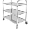 SS Rectangle 3 Layer Service Trolley