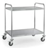 SS Rectangle 2 Layer Service Trolley