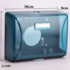 Rectangle Plastic Wall Mountable Tissue Paper Toilet Paper Holder (Colour: Blue) - Image 2