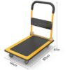 ABS Fibre Rectangle Foldable Yellow Cart Trolley (Size: Big) - Image 2