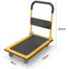 ABS Fibre Rectangle Foldable Blue Cart Trolley (Size: Small) - Image 2
