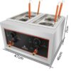 4000W Electric Heavy Duty Pasta Noodle Boiler Machine with 4 Compartments and Taps - Image 2