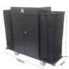MS Black Housekeeping Trolley Full Size With Door, Top Lid, Two Locks And Two Sided Plain Bags - Image 2