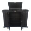 MS Black Housekeeping Trolley Full Size With Door, Top Lid, Two Locks And Two Sided Plain Bags - Image 3