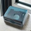 Rectangle Plastic Wall Mountable Tissue Paper Toilet Paper Holder (Colour: Blue) - Image 3