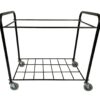 Stainless Steel Rectangle Shaped Laundry Trolley Clothes Sorter with Wheels and Removable Canvas Bag - Image 3