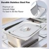 Electric 2 Compartments SS Bain Marie of 1/2 GN PAN Food Warmer Steamer With SS Lid (GN Pan Length: 325mm, Breadth: 256mm and Depth: 150mm, Each GN Pan Capacity: 8.5L Approx) - Image 4