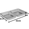 Electric SS Chafing Dish Containing 2 Units of 1/2 GN Pans Chafing Dish Bain Marie Chocolate Melter With Transparent See Through Poly Carbonate (PC) Roll Top Lid (GN Pan Depth: 65mm and GN Pan Capacity: 3.5L Each Pan Approx) - Image 4