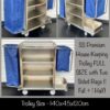 Stainless Steel Housekeeping Trolley Full Size With Two Sided Bags (1 Full Bag + 1 Half Bag) - Image 4