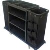 MS Black Housekeeping Trolley Full Size With Two Sided Bags (1 Side Plain + 1 Side With Pockets) - Image 3