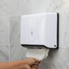 Rectangle Plastic Wall Mountable Tissue Paper Toilet Paper Holder (Colour: White) - Image 2