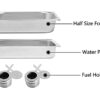 Heavy Duty 10L Rectangular Food Grade Stainless Steel Matt Finish Chafing Dish with Roll Top Lid and Hydraulic Hinges for Soft Closing and Gel Based Burner Container for Heating Purposes (Container Capacity 10 Litres Approx) - Image 5
