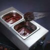 SS 2 Compartment Electric Chocolate 1/6 GN Pans Cheese Melter with SS Lid (Each GN Pan Size: 176x162x150mm, Each Pan Capacity: 2.25L Approx) - Image 8