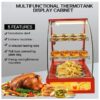 1200W 2 Shelf Based Commercial Electric Food Warmer Showcase Display Insulation Moisture Cabinet (Small Size: 38x46x60cm, Colour: Red) - Image 5