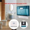 Rectangle Plastic Wall Mountable Tissue Paper Toilet Paper Holder (Colour: Blue) - Image 4