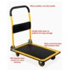 ABS Fibre Rectangle Foldable Yellow Cart Trolley (Size: Big) - Image 4