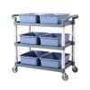 ABS Fibre 3 Layer Service Cart Trolley (Size: Small) - Image 5