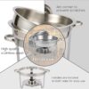 3.5L SS Round Chafing Dish with Gel Based Heating Container & Transparent See Through Lid - Image 6