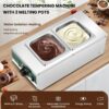 SS 2 Compartment Electric Chocolate 1/6 GN Pans Cheese Melter with SS Lid (Each GN Pan Size: 176x162x150mm, Each Pan Capacity: 2.25L Approx) - Image 9