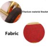 L Shaped Gold Plated Foldable Luggage Cart Trolley with 6 Inch Heavy Gripped Wheels and Red Carpet - Image 5