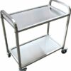 Stainless Steel Rectangle 2 Layer Service Trolley - Image 5