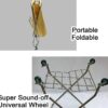Stainless Steel Square Shaped Laundry Trolley Clothes Sorter with Wheels and Removable Canvas Bag - Image 5