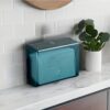 Rectangle Plastic Wall Mountable Tissue Paper Toilet Paper Holder (Colour: Blue) - Image 5