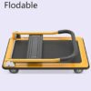 ABS Fibre Rectangle Foldable Yellow Cart Trolley (Size: Big) - Image 5