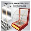 1200W 2 Shelf Based Commercial Electric Food Warmer Showcase Display Insulation Moisture Cabinet (Small Size: 38x46x60cm, Colour: Red) - Image 6