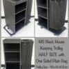 MS Black Housekeeping Trolley Half Size with One Sided Plain Bag - Image 5