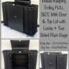 MS Black Housekeeping Trolley Full Size With Door, Top Lid, Two Locks And Two Sided Plain Bags - Image 5