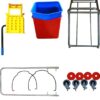 Virgin Plastic Material Based Stainless Steel 34L Double Bucket Mop Wringer Trolley - Image 7