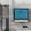 Rectangle Plastic Wall Mountable Tissue Paper Toilet Paper Holder (Colour: Blue) - Image 7