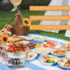 3.5L SS Round Chafing Dish with Gel Based Heating Container & Transparent See Through Lid - Image 3