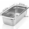 SS 1/3 GN PAN with 10cm Depth (Size: 32.5×17.5cm, Pan Depth: 10cm) - Image 2