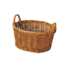 Oval 33x25cm Polyrattan Basket with Double Sided Handles French Bread Basket Naan Chapati Tokri Chocolate Gifting Basket for Organized Storage with Metal Wire - Walnut Brown Colour (Size: 33x25x12cm)(Code: 2082A)